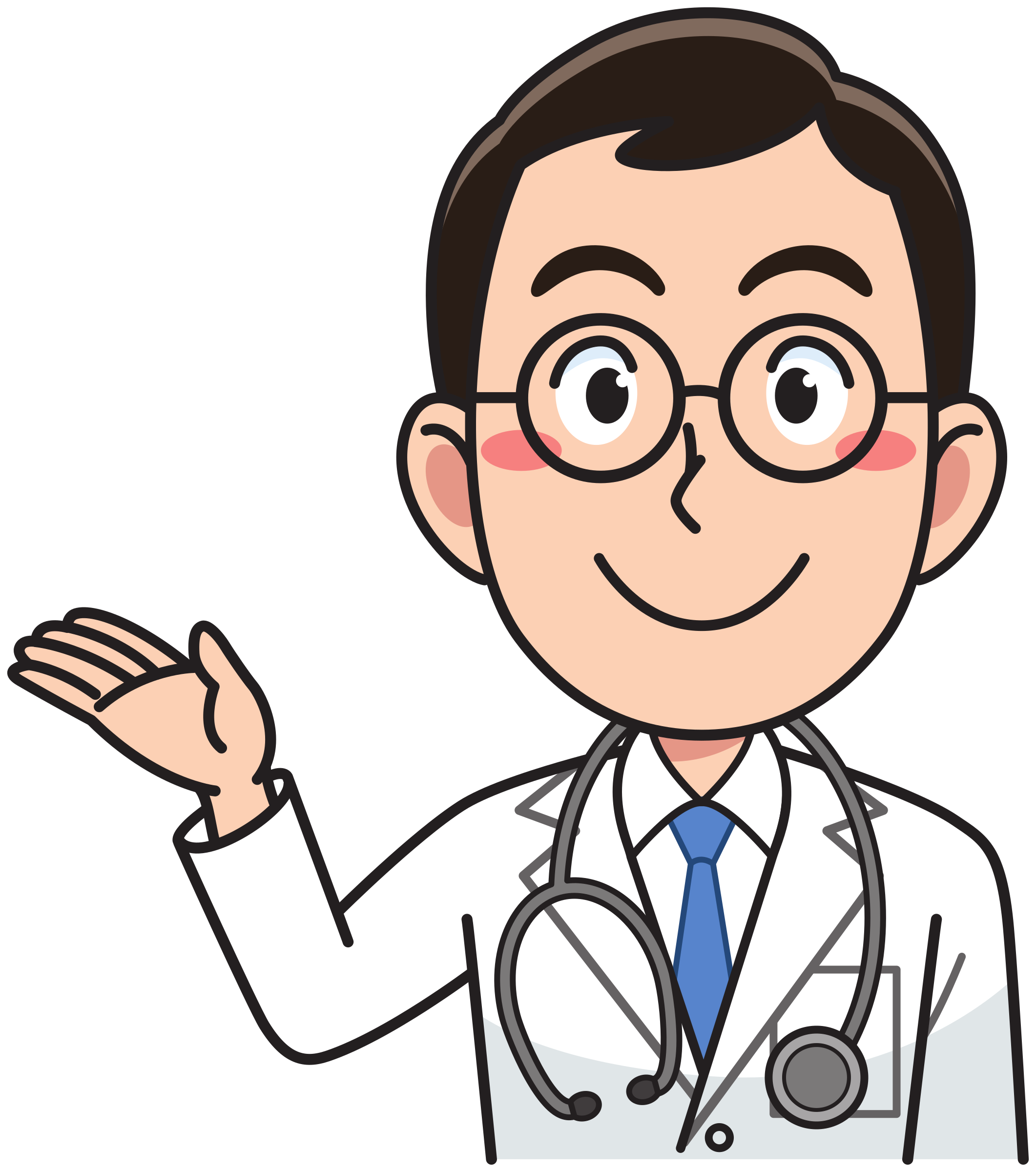 Man with stethoscope big. Medicine clipart doctor