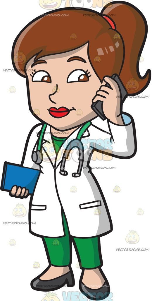 clipart doctor phone call