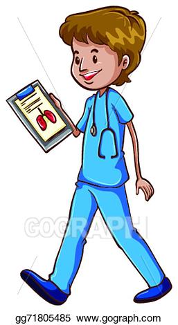 Clipart doctor simple. Vector art a holding