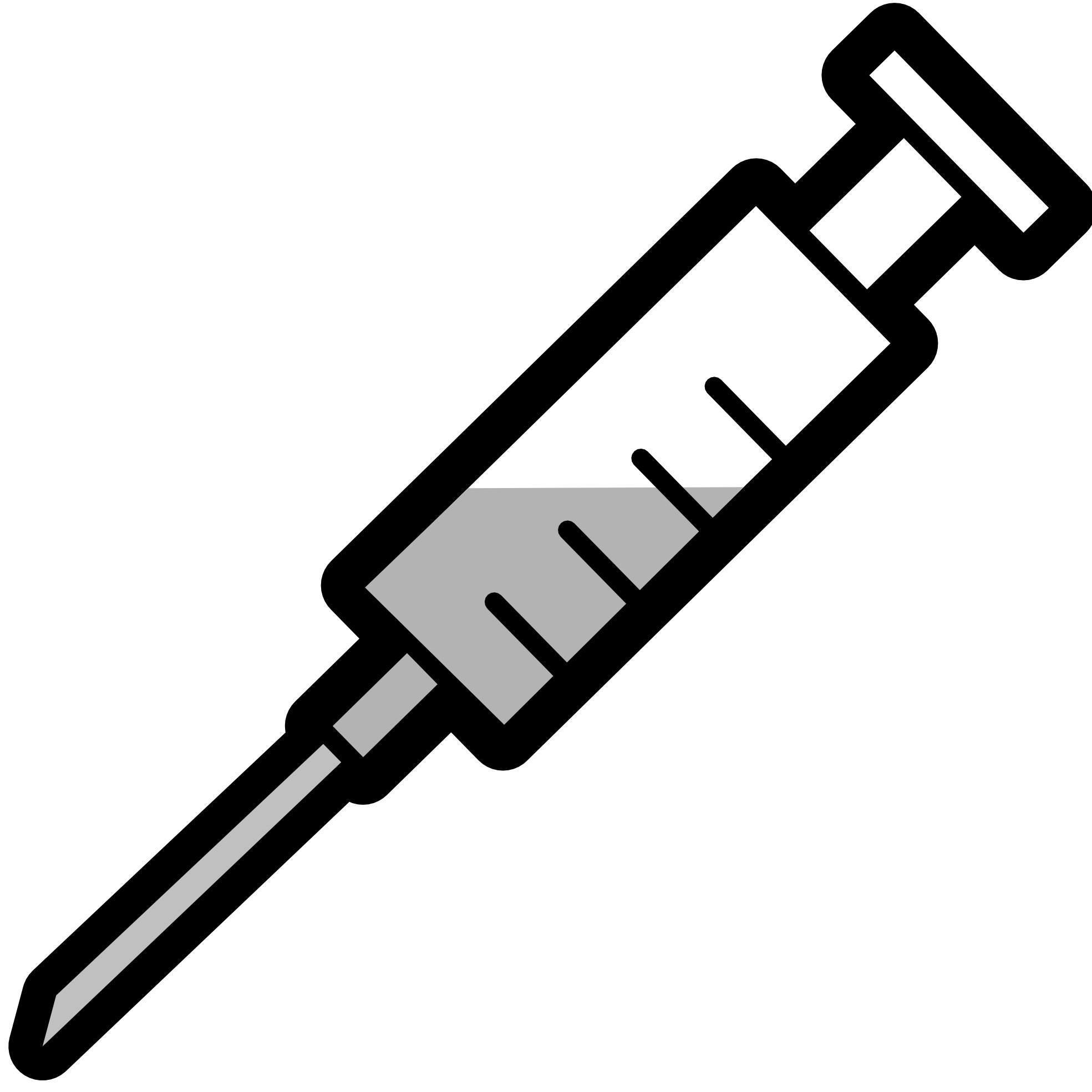 Red syringe