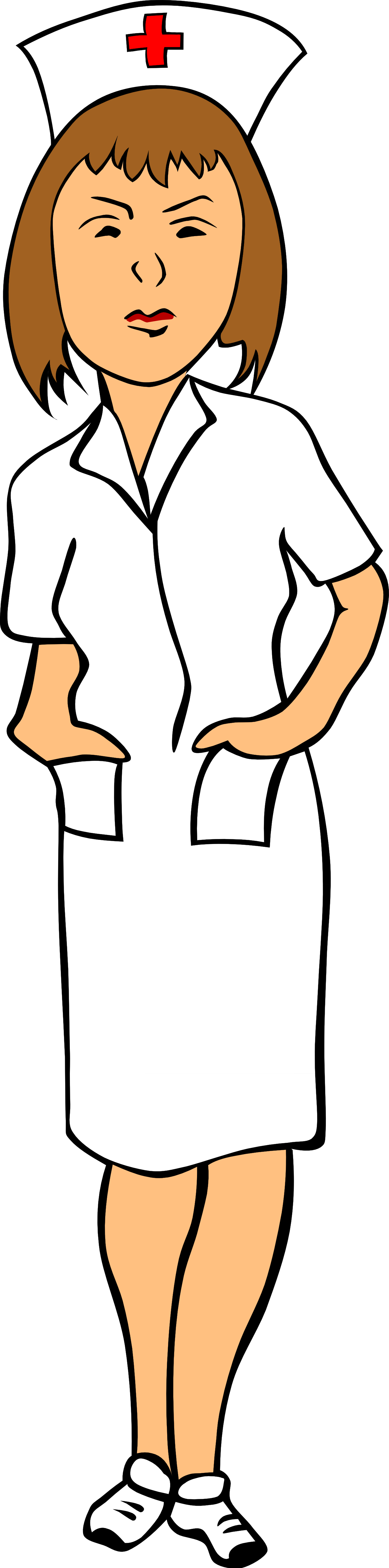  collection of with. Nurse clipart black and white