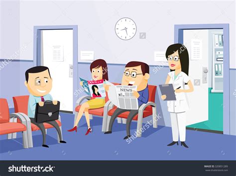 clipart doctor waiting room