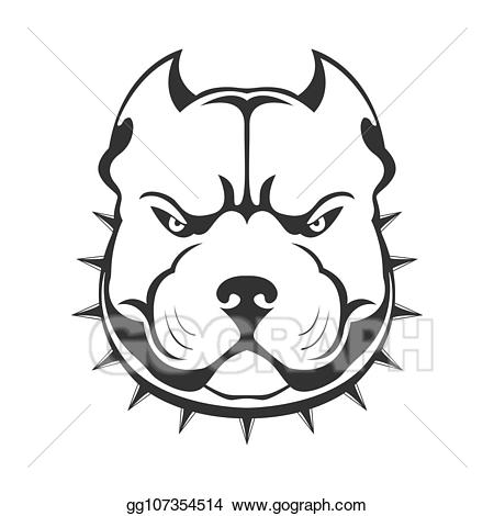 clipart dog american bully