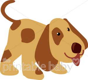 clipart dog baby