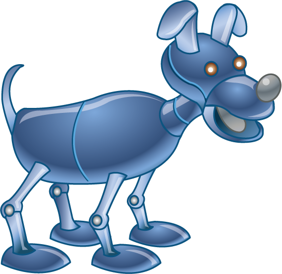 clipart dog blue