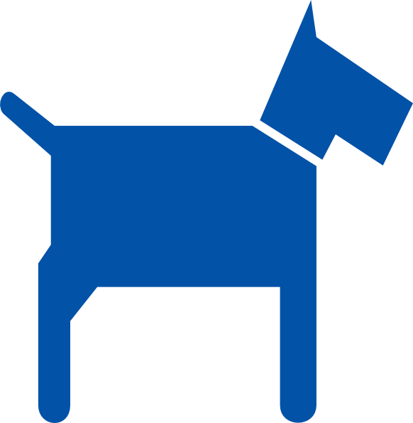 clipart dog blue