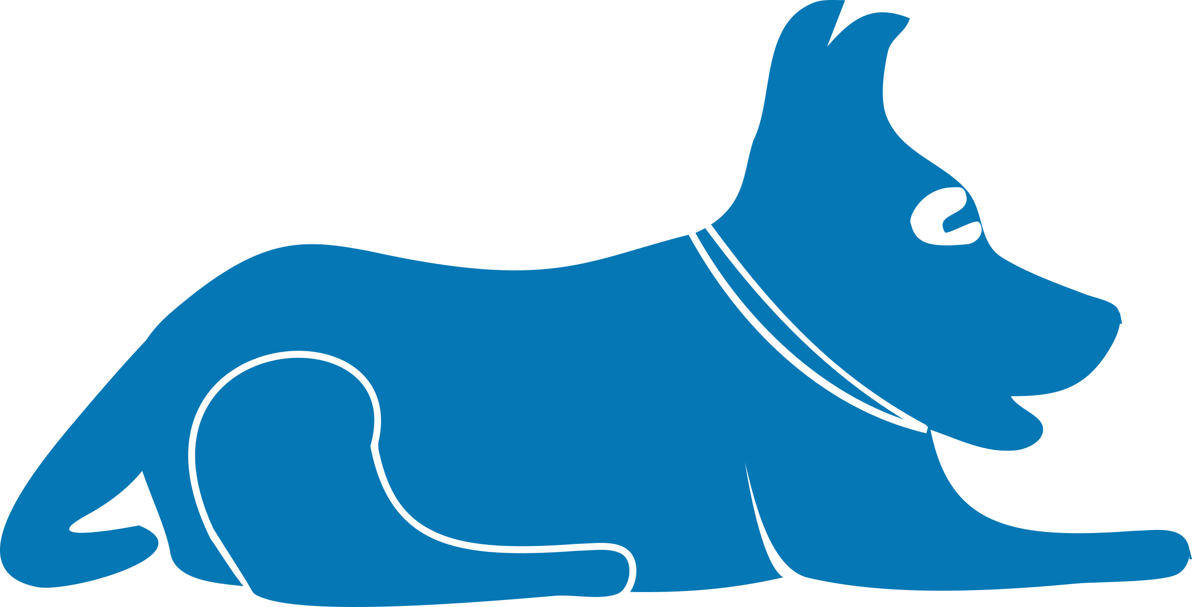 dog clipart blue