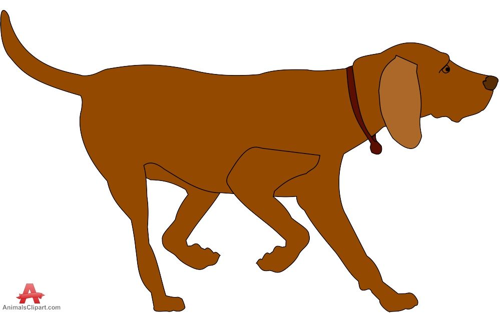 Running clip art . Pet clipart brown dog