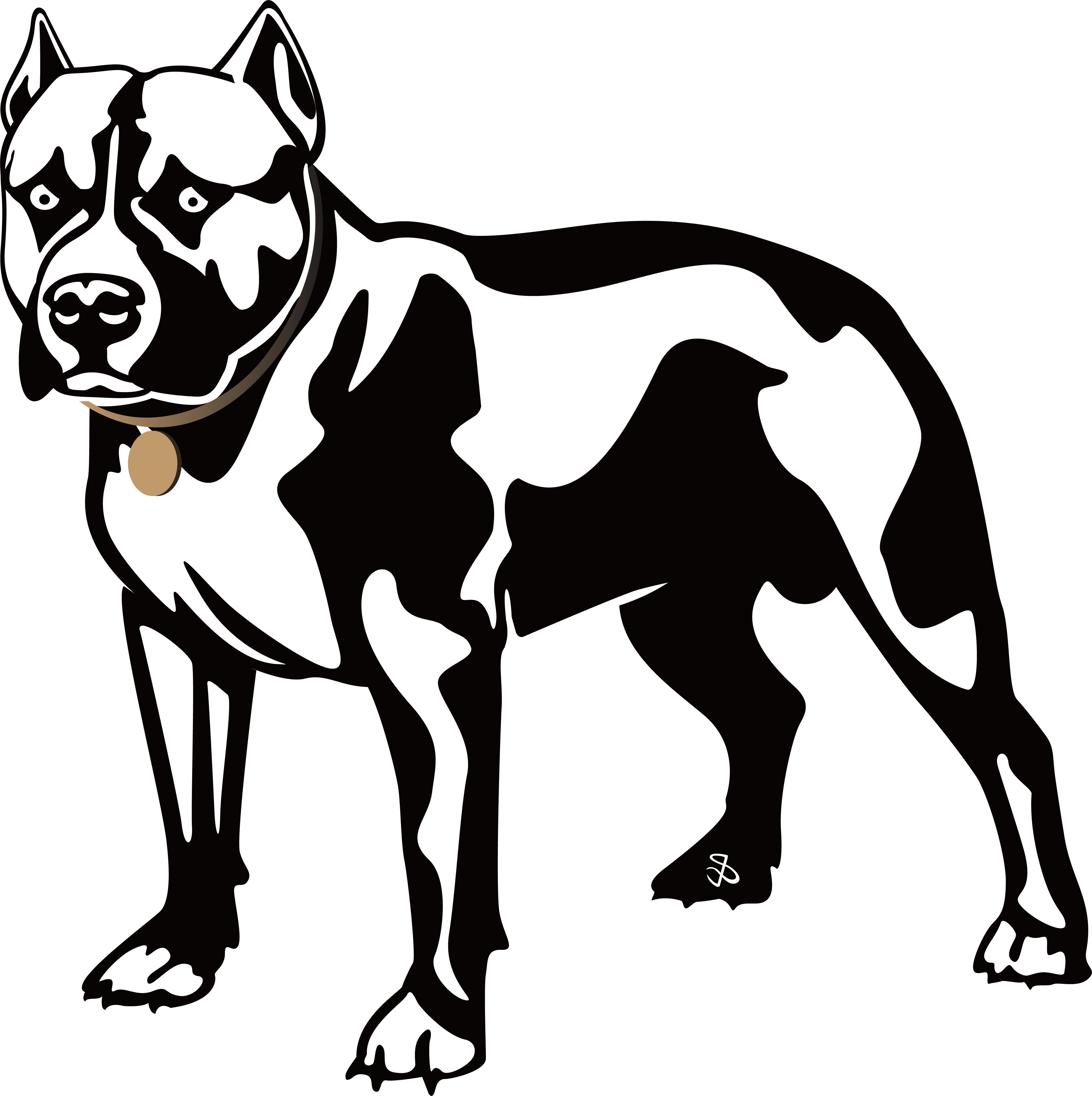 Clipart dogs boxer. American pit bull terrier