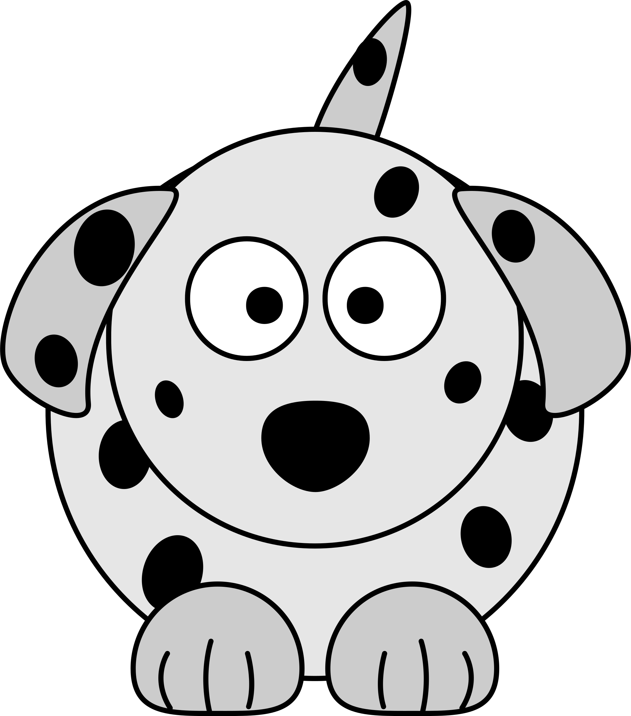 Dogs clipart colour. Dalmatian cartoon dog big