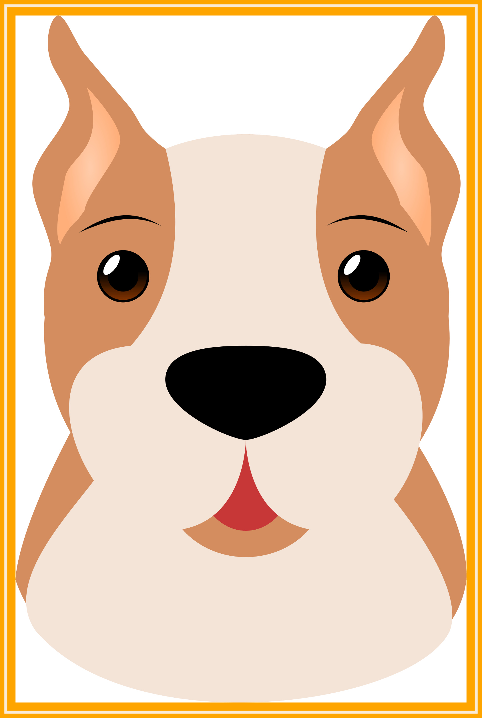 Appealing cute boxer dog. Husky clipart puppie