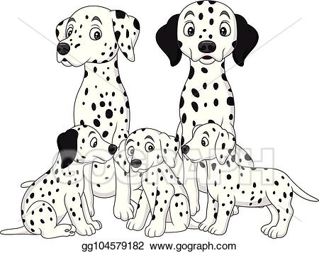 clipart dogs family