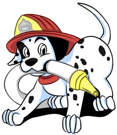 firefighter clipart dog