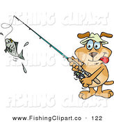 clipart dogs fishing