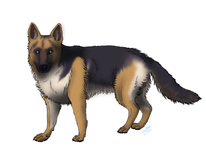 clipart dog german shepherd