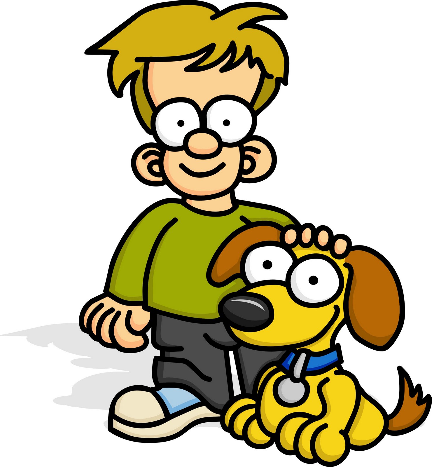 clipart dogs kid