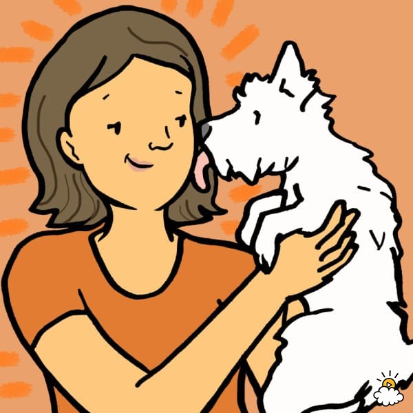 clipart dogs kiss