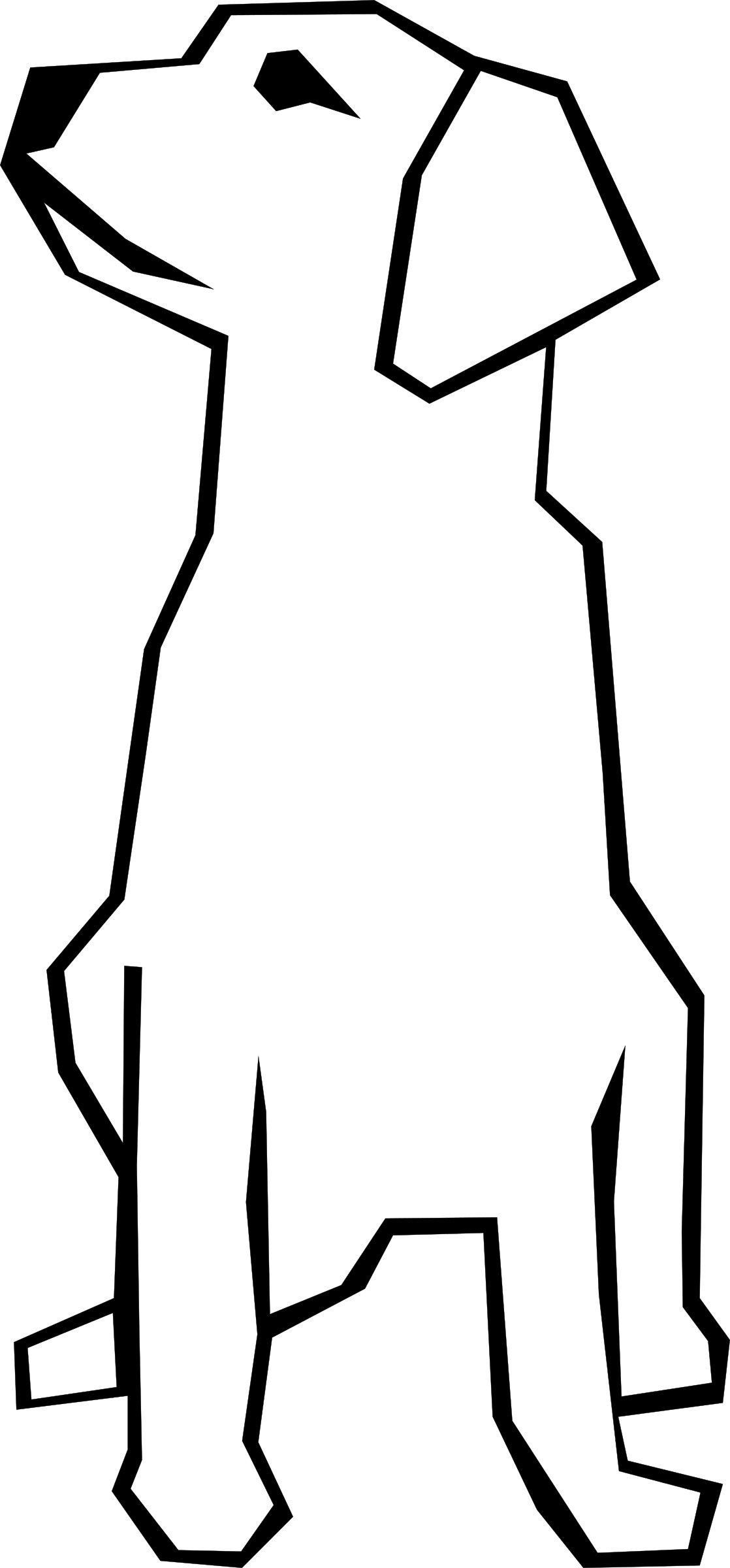 Clipart dog line. Simple drawing big image