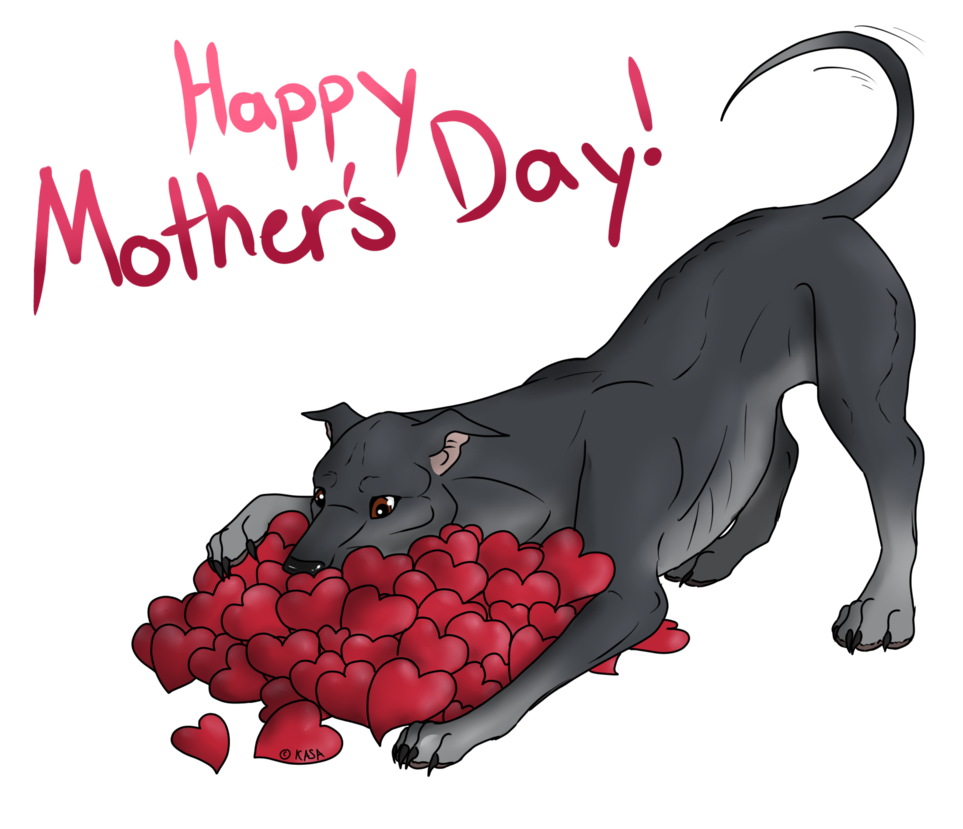 clipart dog mothers day
