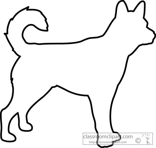 clipart dogs outline