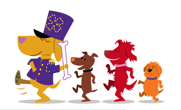 dogs clipart parade