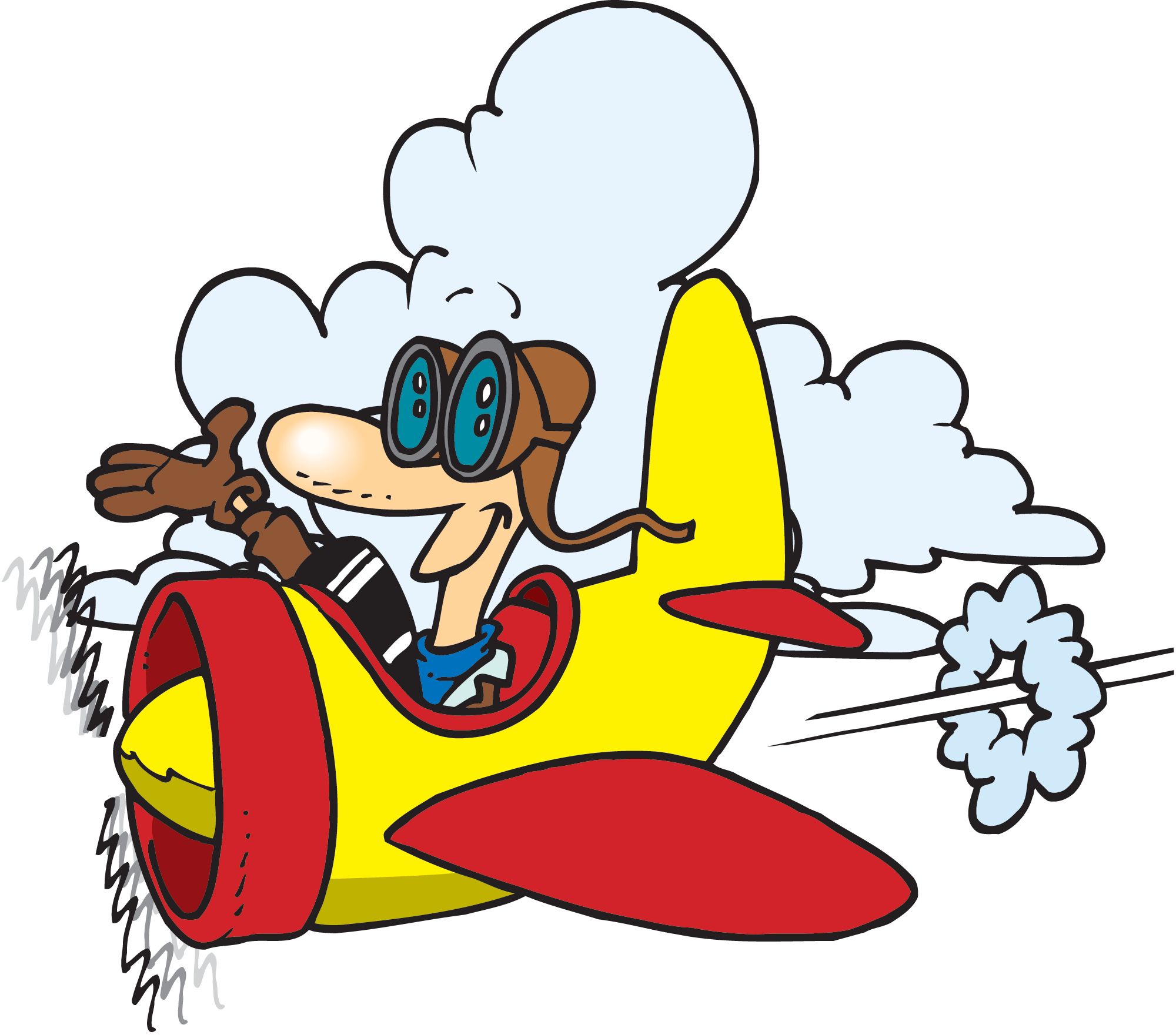 clipart dog pilot
