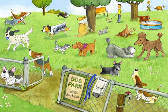 dogs clipart playground