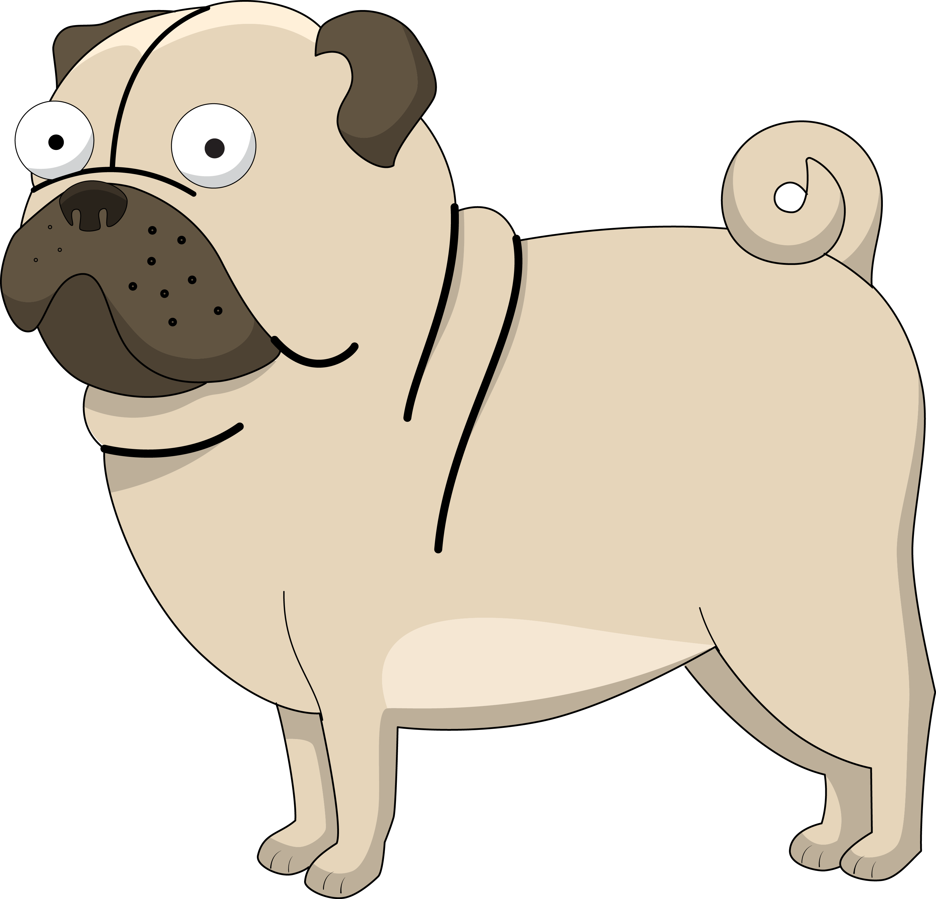 Puppy cute pencil and. Clipart dogs pug