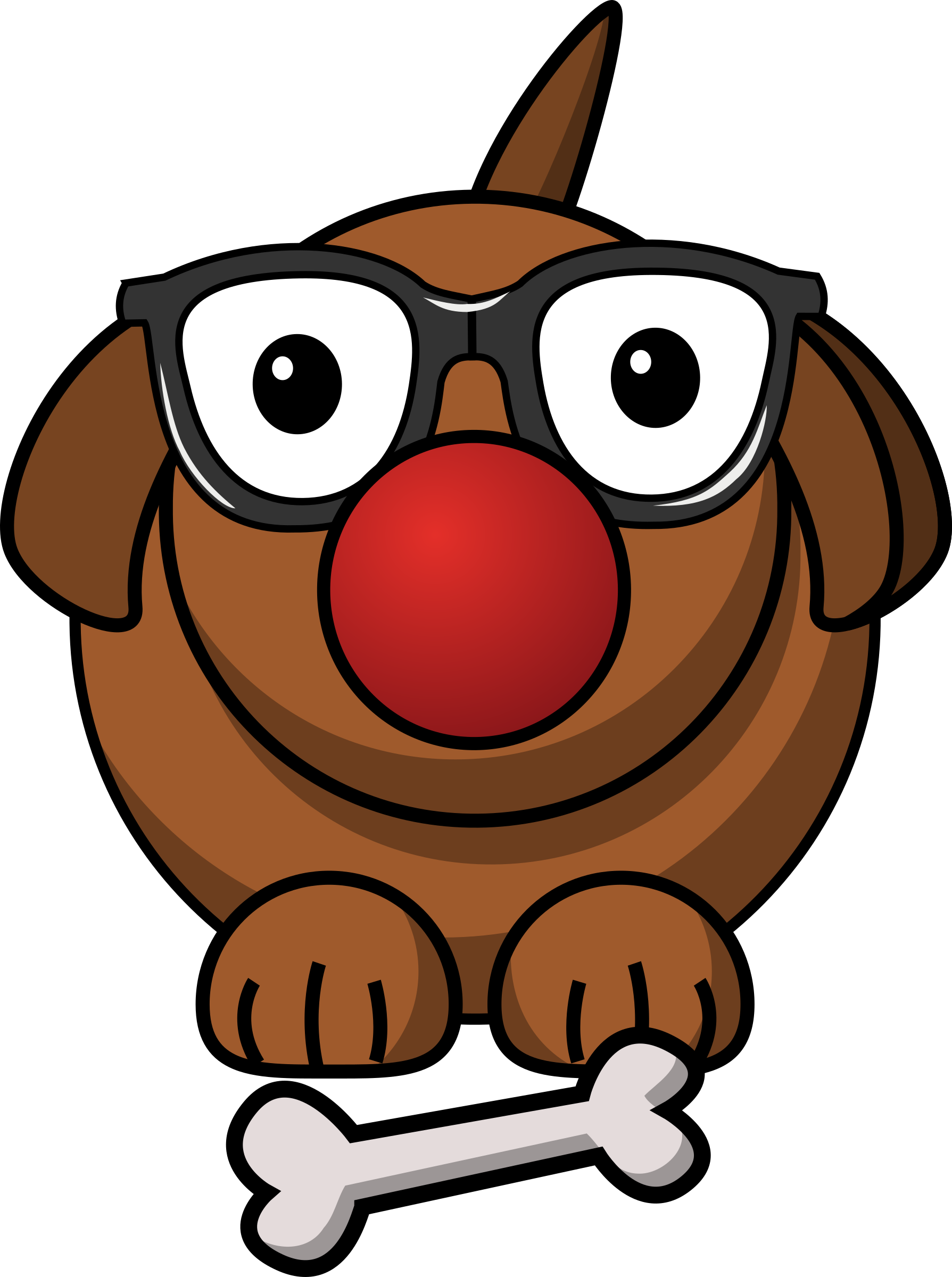 clipart dogs red