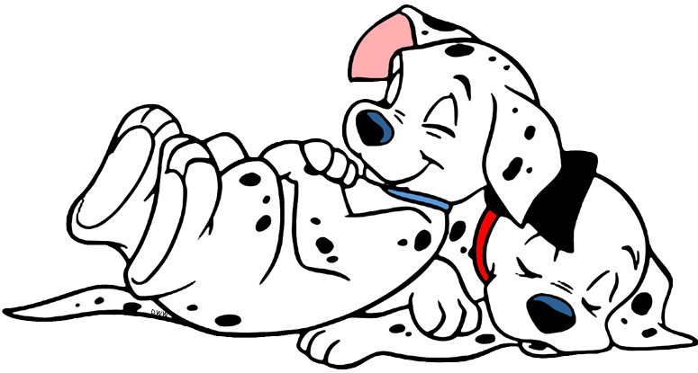 Dalmatian clipart cartoon. Sleepy dog dogs and