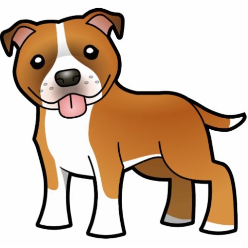 clipart dogs staffy