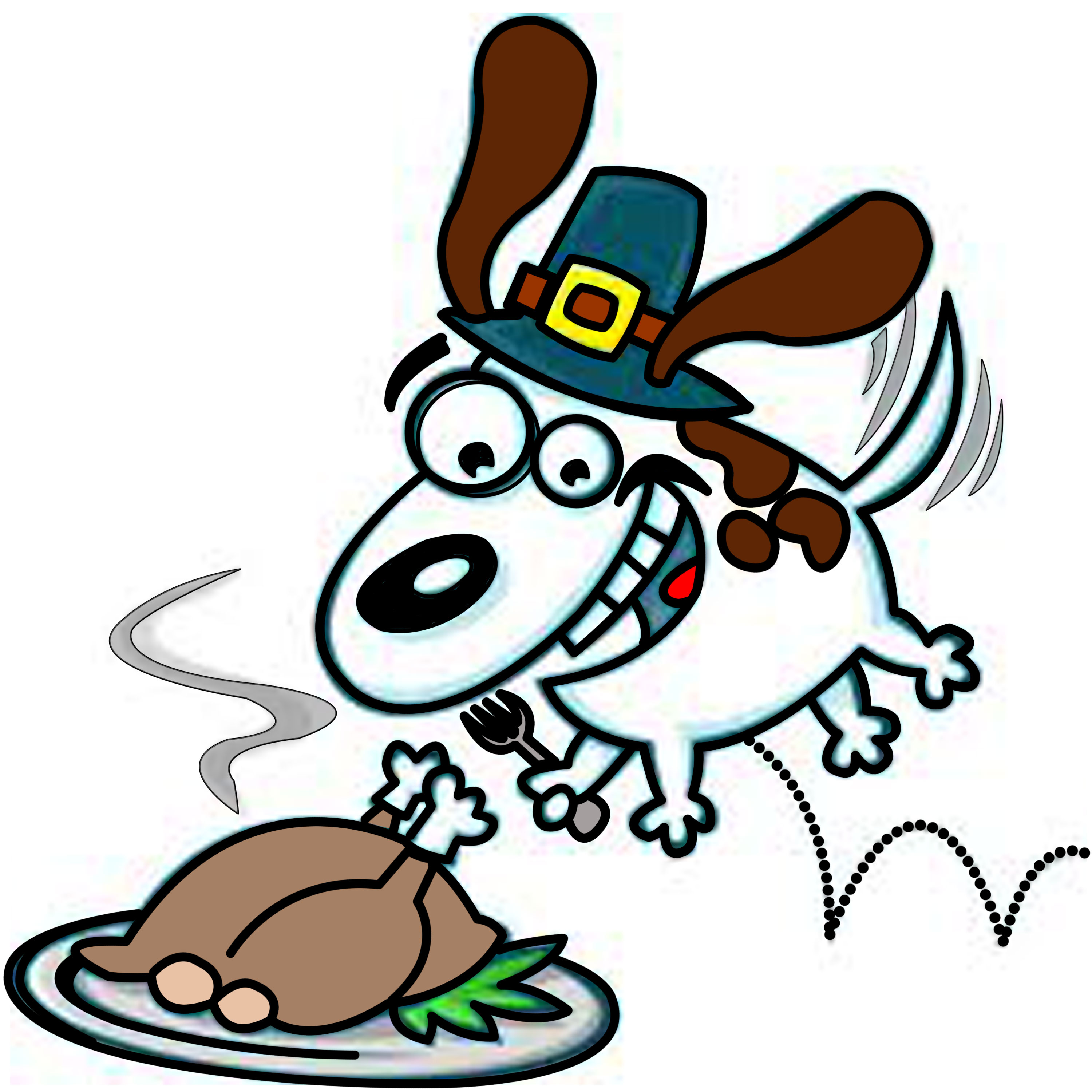 clipart dog thanksgiving