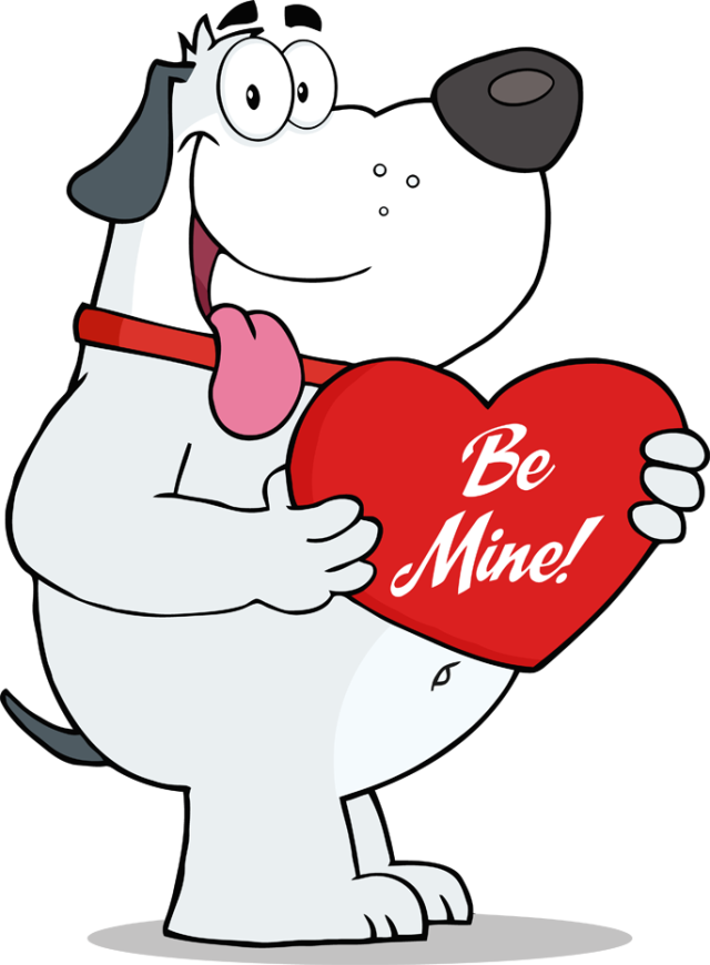 Valentines collection cliparts zone. Clipart dog valentine