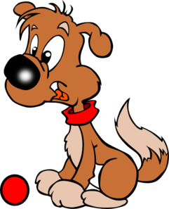 clipart dogs ball