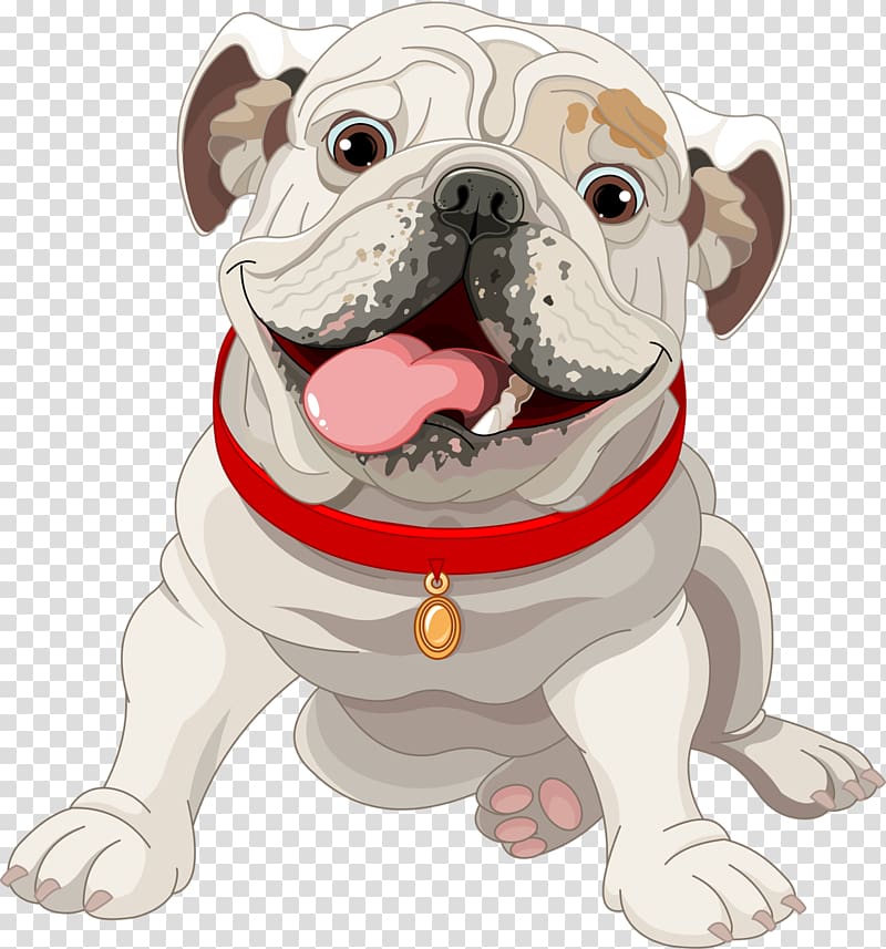 Pug illustration french bulldog. Dogs clipart beige