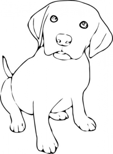 clipart dogs black and white