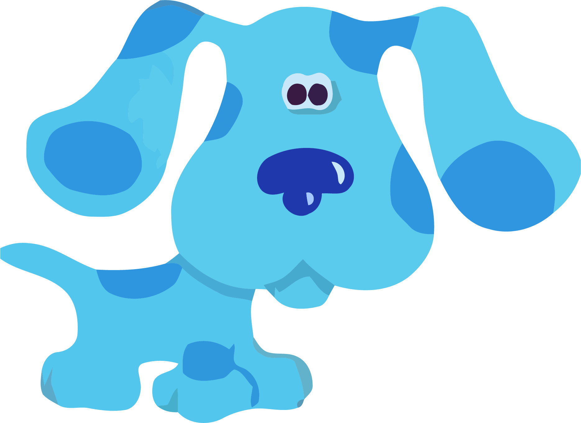 clipart dogs blue