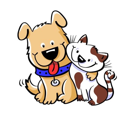 clipart dogs cat