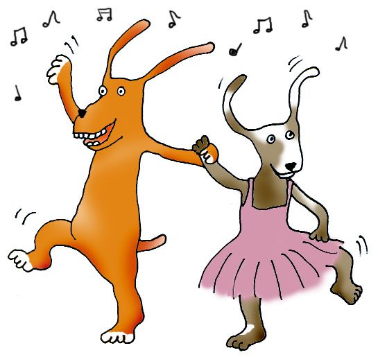 clipart dogs dancing