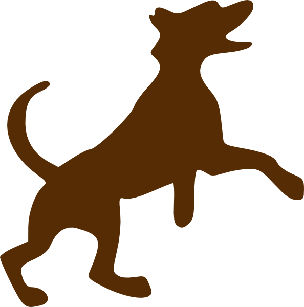 Pet clipart brown dog. Jumping clip art at