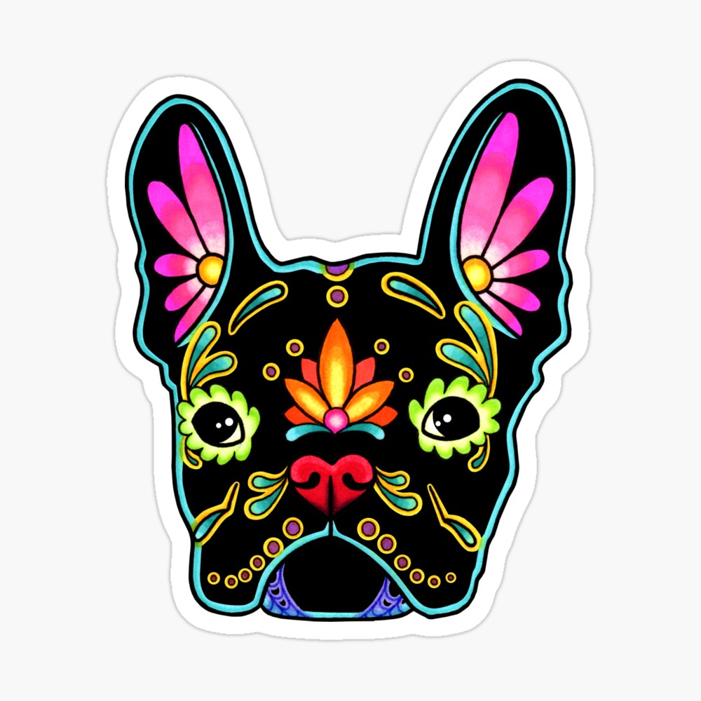 Of french bulldog in. Clipart dogs day the dead