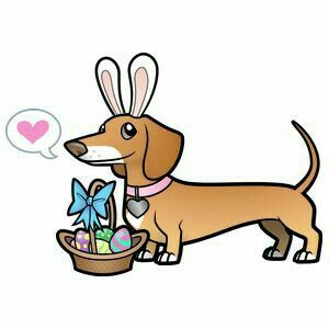 clipart dogs easter