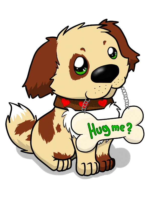 clipart dogs hug