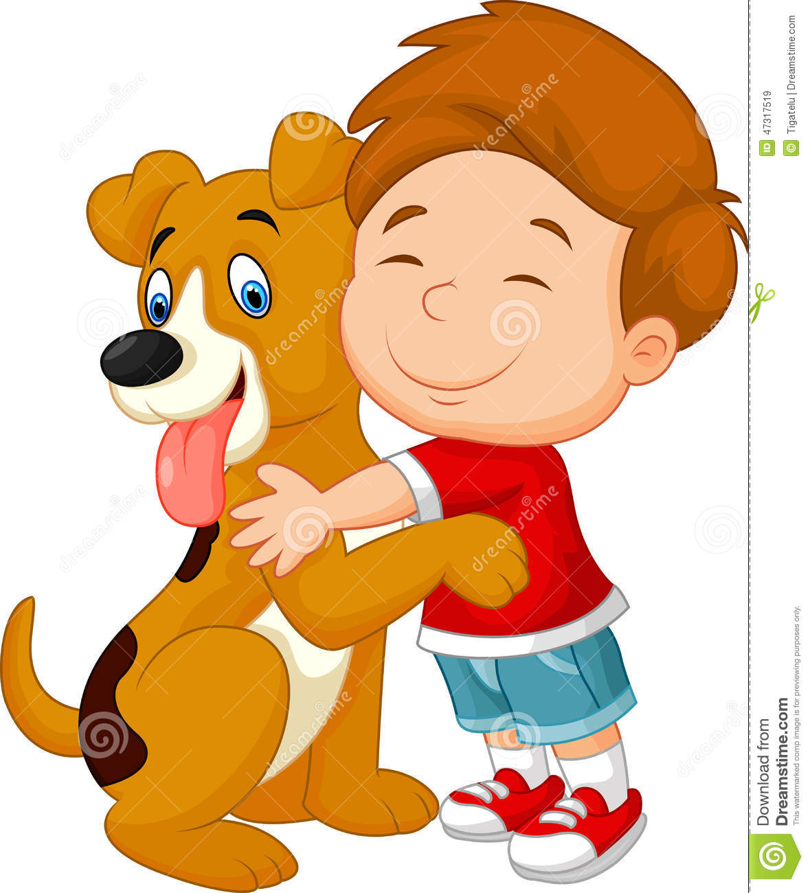 clipart dogs hug