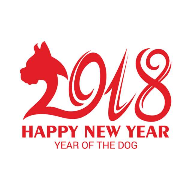 dog clipart new year