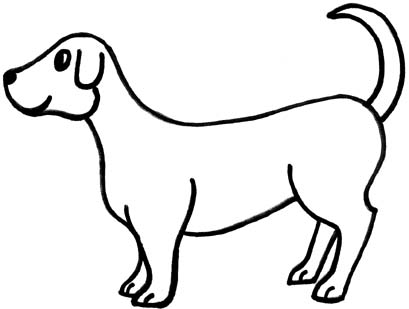 clipart dogs outline