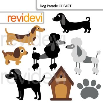 clipart dogs parade