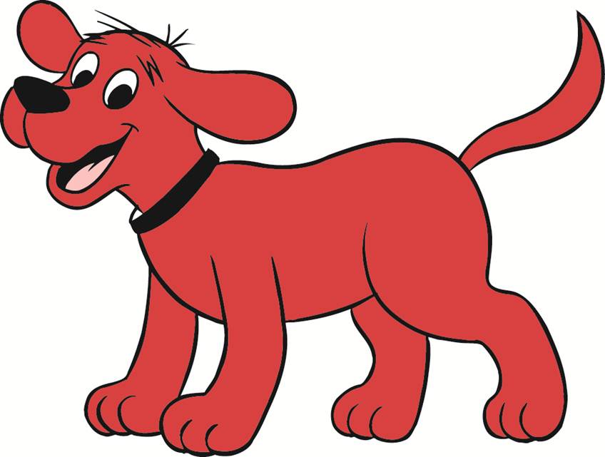 clipart dogs red