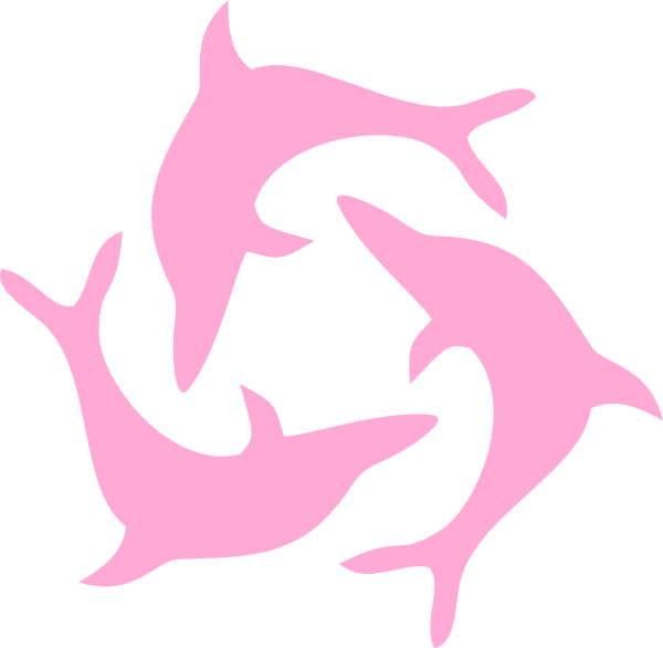Purple clipart dolphin. Pink triad clip art