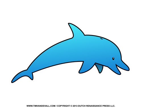 Free printable coloring pages. Clipart dolphin easy